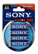 4 piles Sony LR06/AA